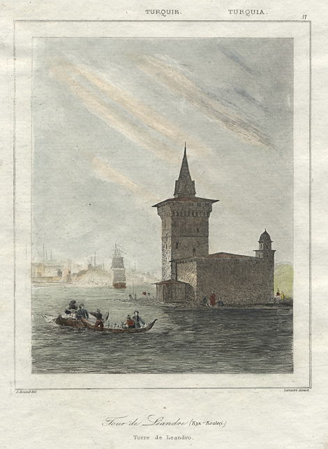 Turkey, Istanbul, The Leandre Tower, 1847