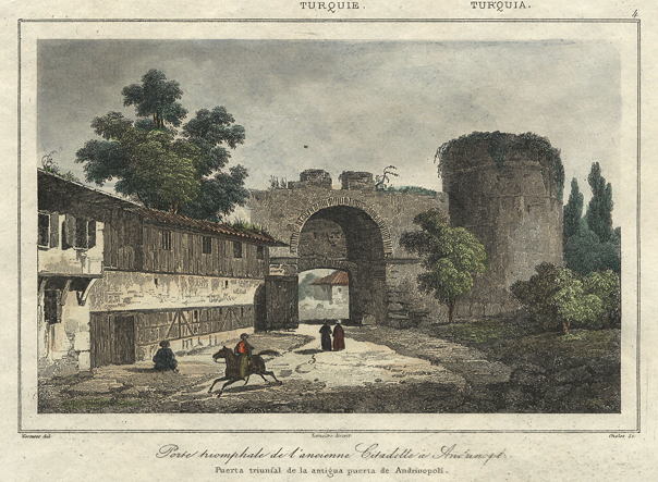 Turkey, Gate at Adrianople (Edirne), 1847