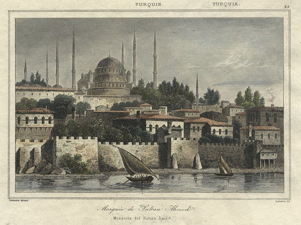 Turkey, Istanbul, Mosque of the Sultan Ahmed (Sultanahmet Camii), 1847