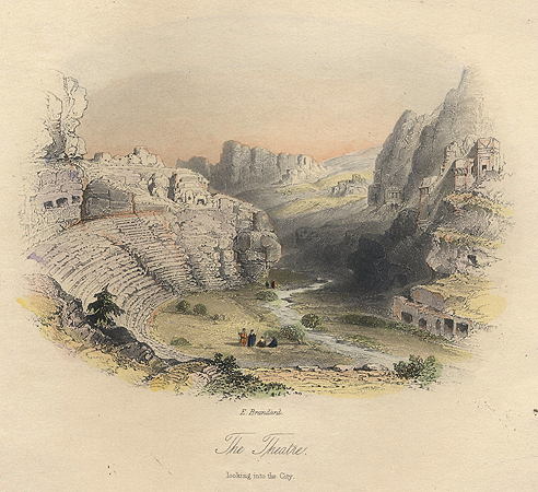 Sinai, Petra, the Theatre, 1849