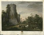 Chepstow Castle in Monmouthshire, large copperplate, 1787