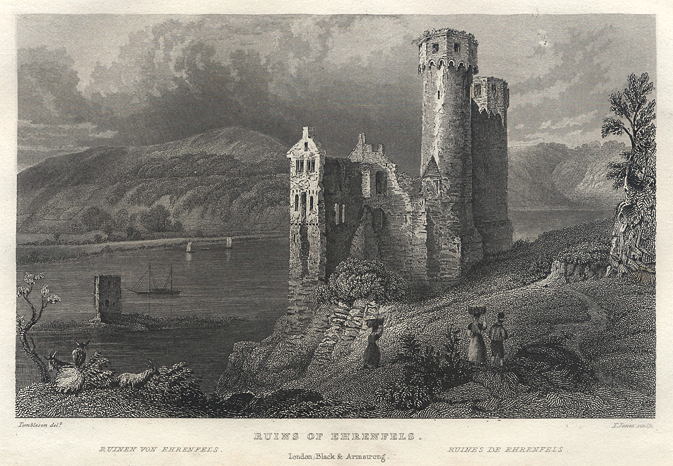 Germany, Ruins of Ehrenfels, 1835