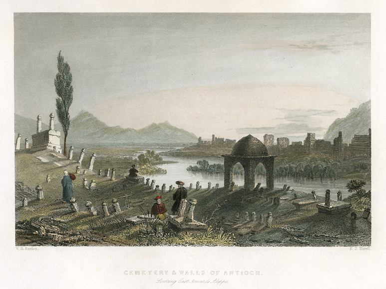 Holy Land (Turkey), Antioch, Cemetery & Walls, 1837