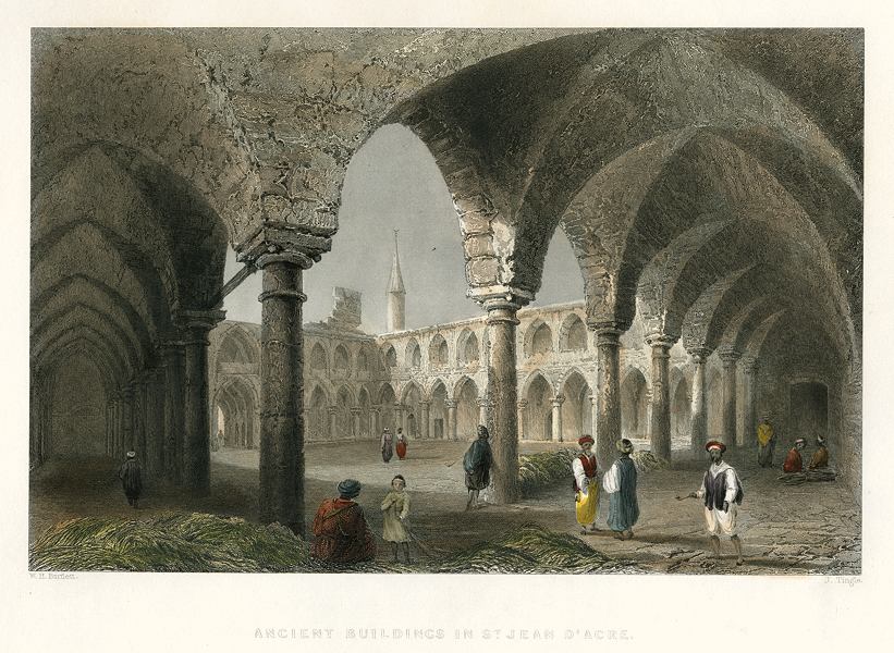 Holy Land, Ancient Buildings in St.Jean d'Acre, 1837