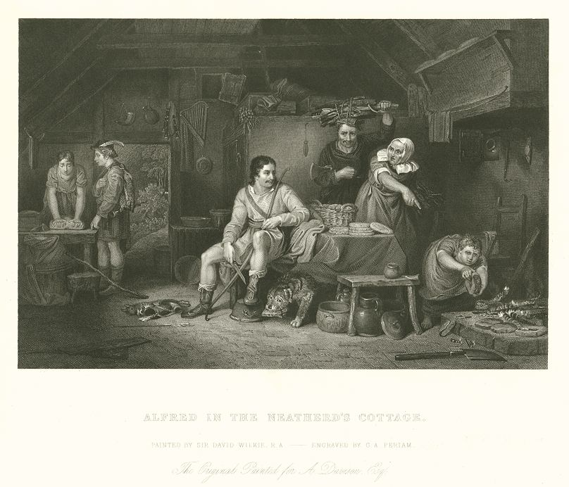 Alfred in the Neatherd's Cottage, after David Wilkie, 1846