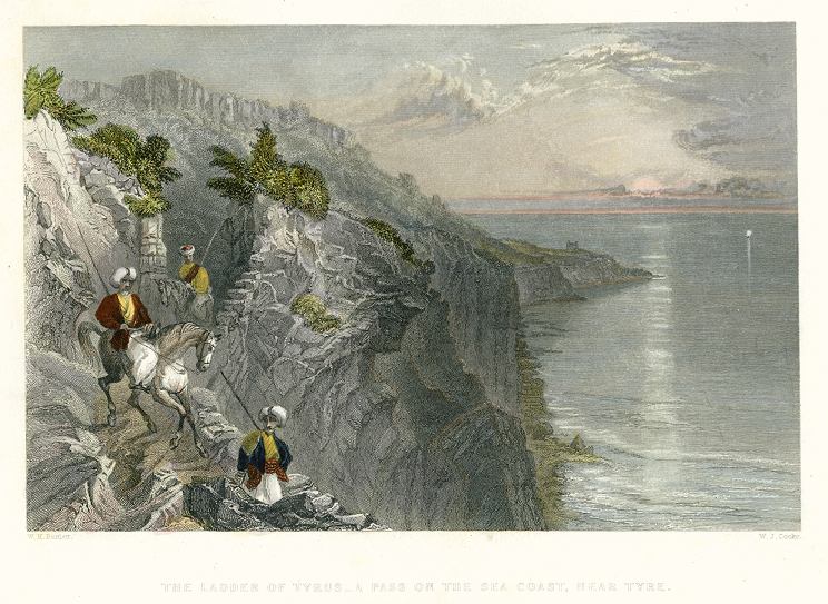 Lebanon, Ladder of Tyrus, near Tyre, 1837