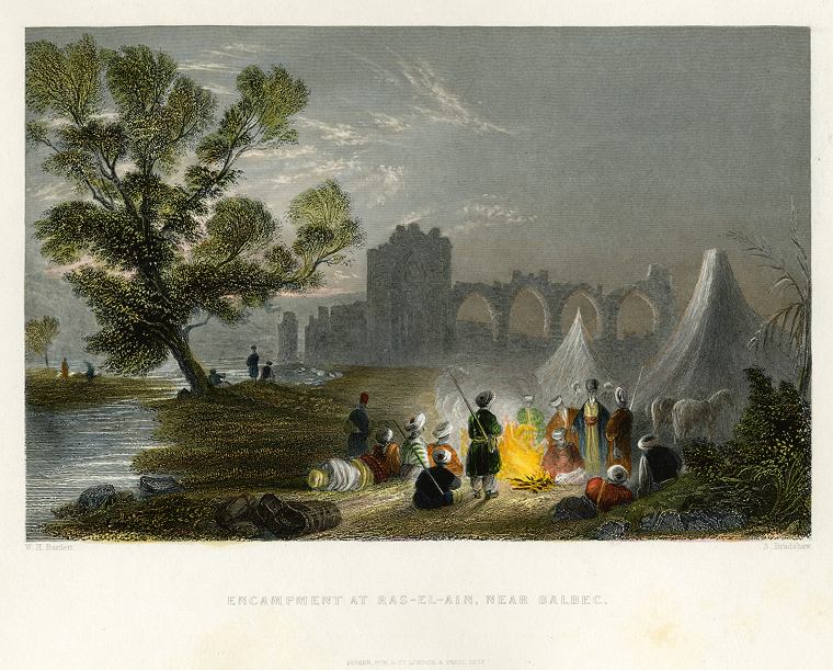 Lebanon, camp near Baalbek, 1837