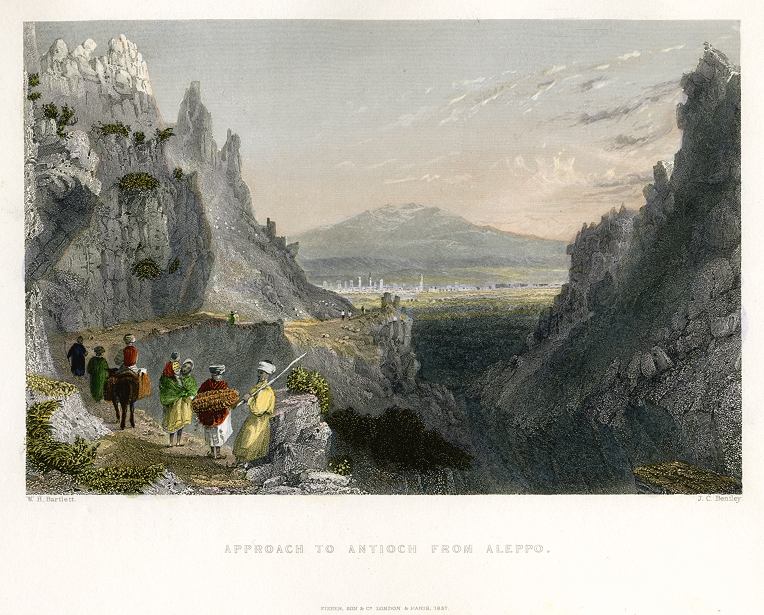 Turkey, Antioch from the Aleppo road, 1837