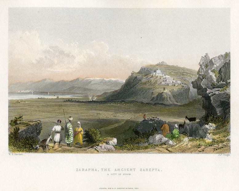 Lebanon, Zarapha, the ancient Sarepta of Sidon, 1837