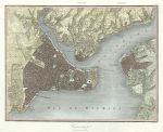 Turkey, plan of Constantinople, 1847