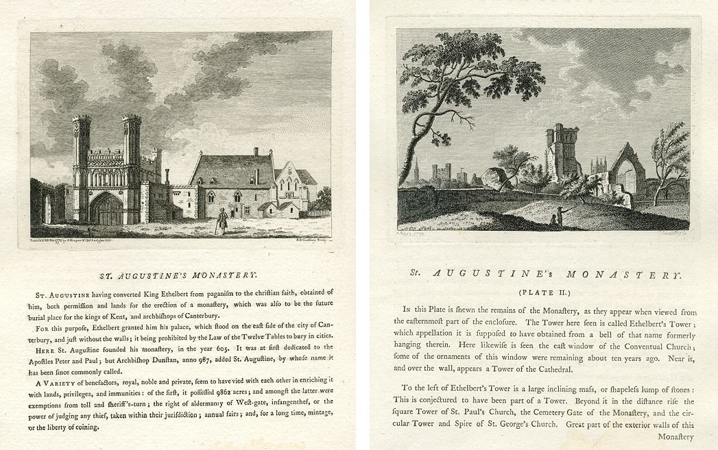 Kent, St.Augustine's Monastery (2 views), 1786