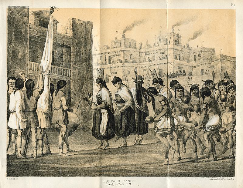 Buffalo Dance at Pueblo de Zuni New Mexico, 1840