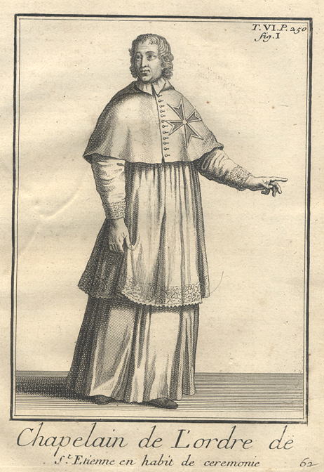 Chaplin of the Order of St.Etienne, 1718