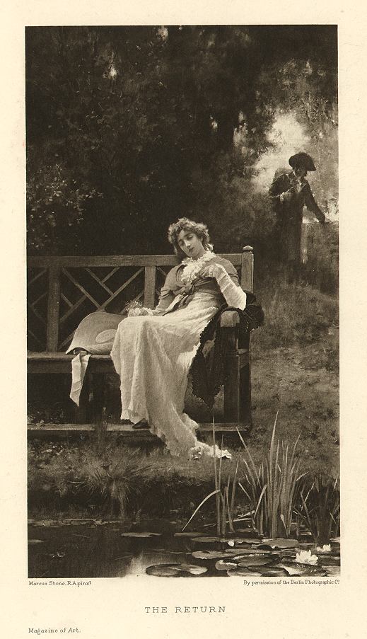 'The Return', photogravure after a panting by Marcus Stone, 1893