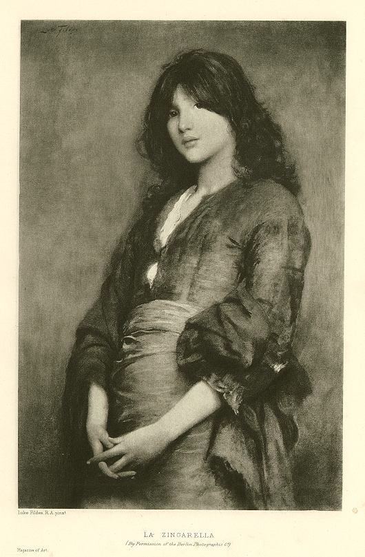 'La Zingarella', photogravure after Luke Fildes, 1893