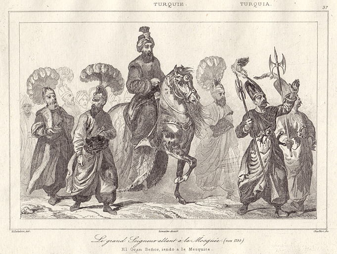 Turkey, Nobleman going to the Mosque, 1847