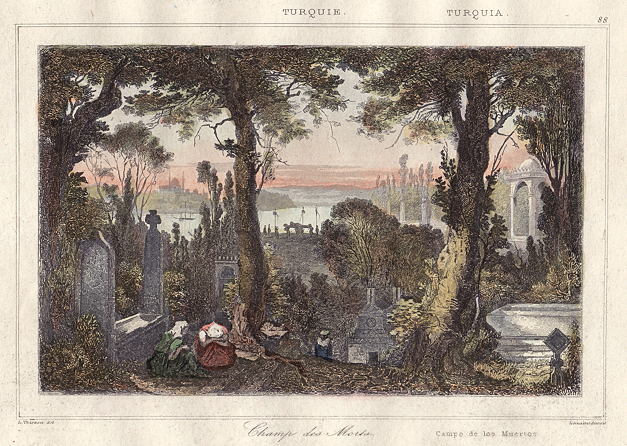 Turkey, Istanbul, Cemetery, 1847