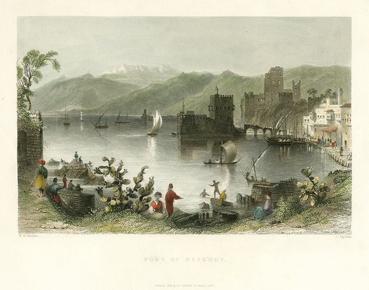 Lebanon, Beirut port, 1837