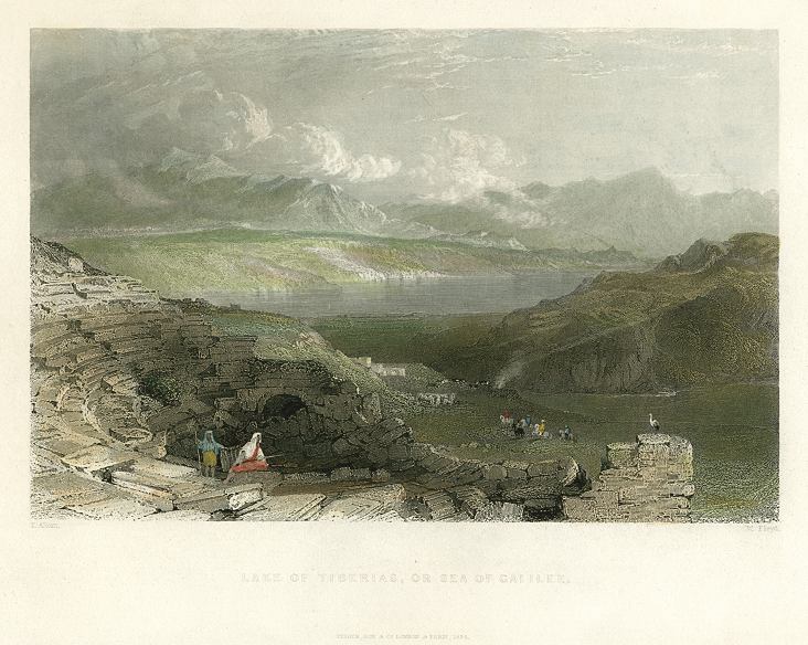 Holy Land, Lake of Tiberias, or Sea of Galilee, 1837