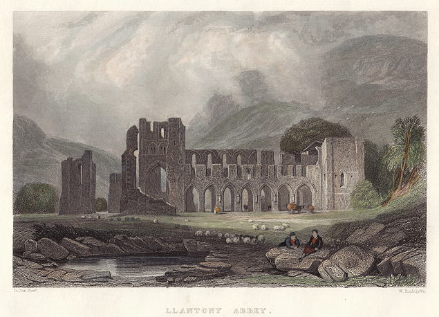 Wales, Llanthony Abbey, 1838