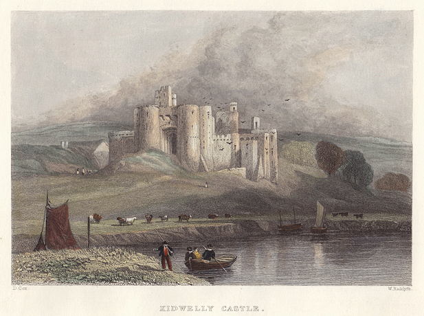 Wales, Kidwelly Castle, 1838