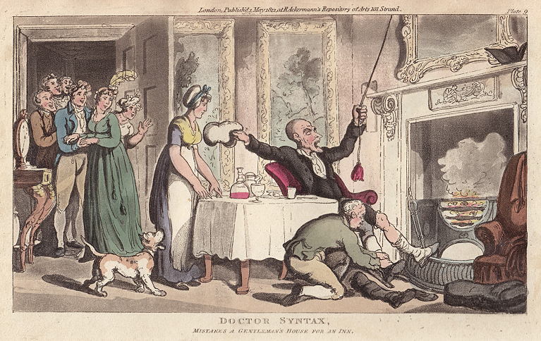 Dr. Syntax mistakes a Gentleman's House for an Inn, 1812