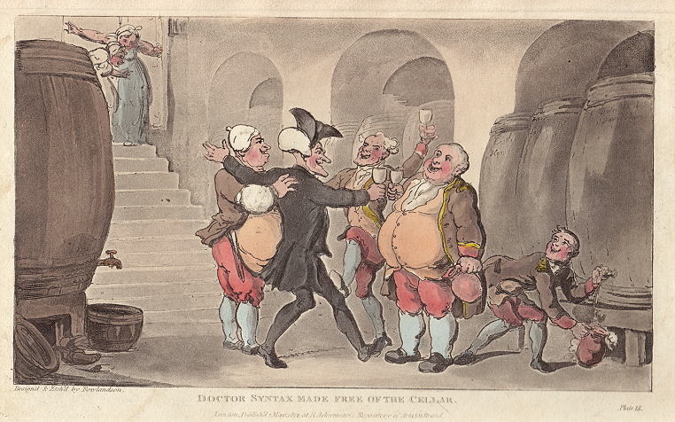 Dr. Syntax made Free of the Cellar, 1812