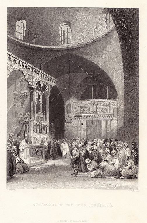 Jerusalem, Synagogue of the Jews, 1838