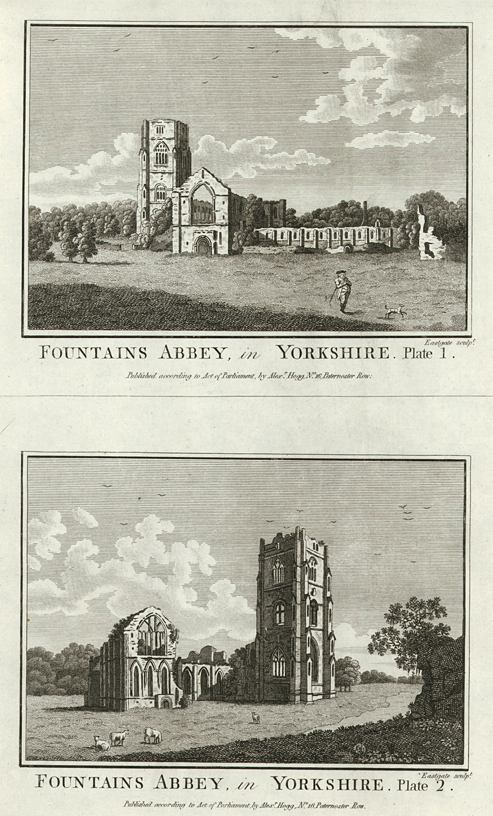 Yorkshire, Fountains Abbey, 1786