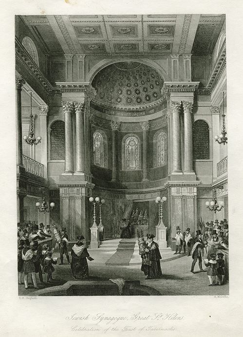 London, Jewish Synagogue, Great St.Helens, 1841