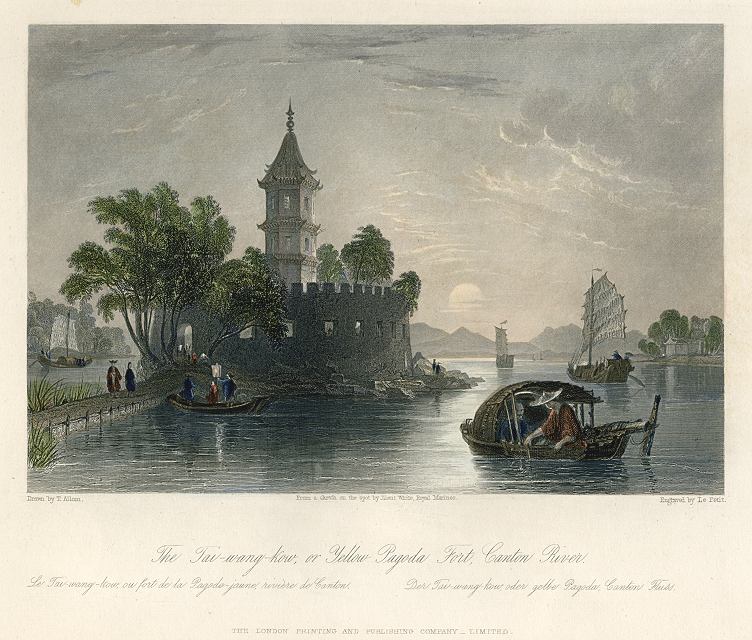 China, Yellow Pagoda Fort, Canton River, 1858