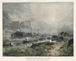 Edinburgh Castle from the Canal Basin, 1896