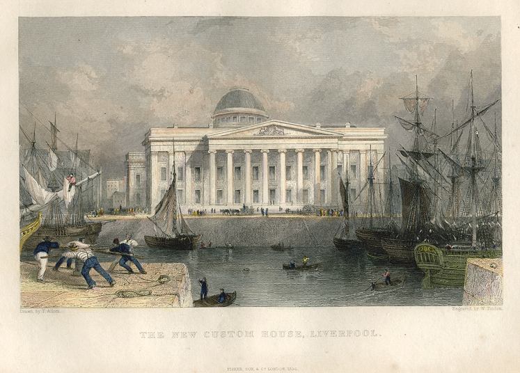 Liverpool, New Custom House, 1836