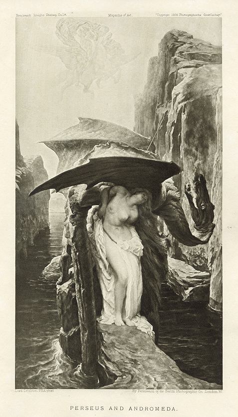 'Perseus and Andromeda' photogravure after Lord leighton, 1896