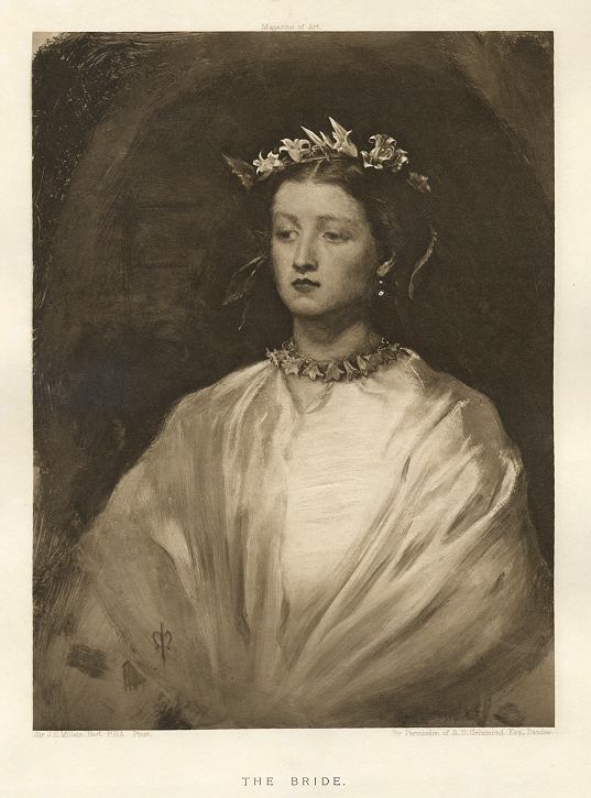 'The Bride', photogravure after J.E. Millais, 1896
