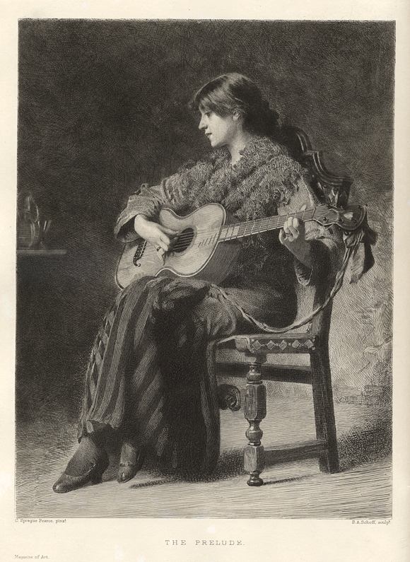 'The Prelude', etching by Schoff after Sprague Pearce, 1893