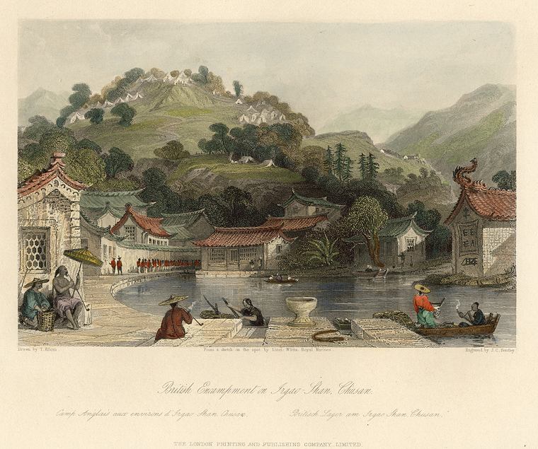 China, British Camp on Irgao-shan in Chusan, 1858