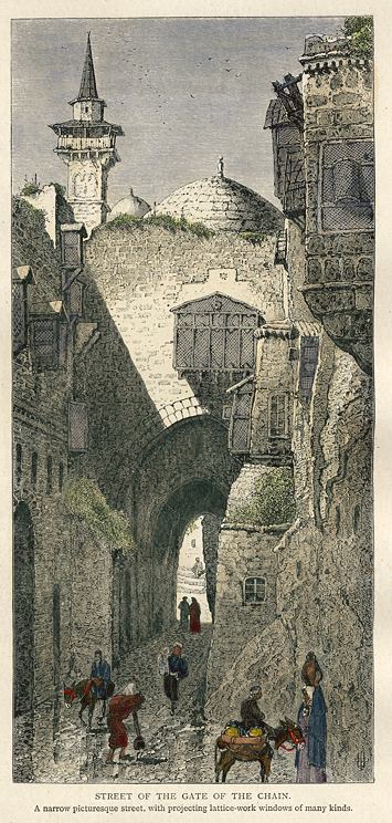 Jerusalem, Street of the Gate of the Chain, 1880