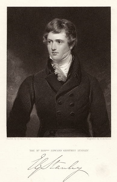 Edward Geoffrey Stanley, (3 times British Prime Minister), 1836