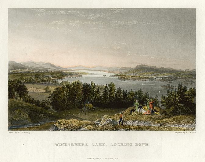 Westmoreland, Windermere Lake (Lake District), 1836