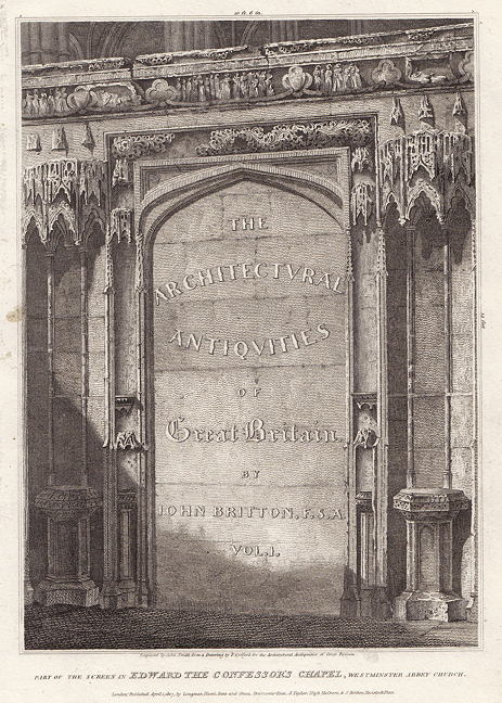 Westminster Abbey, Edward the Confessor's Chapel screen, 1810