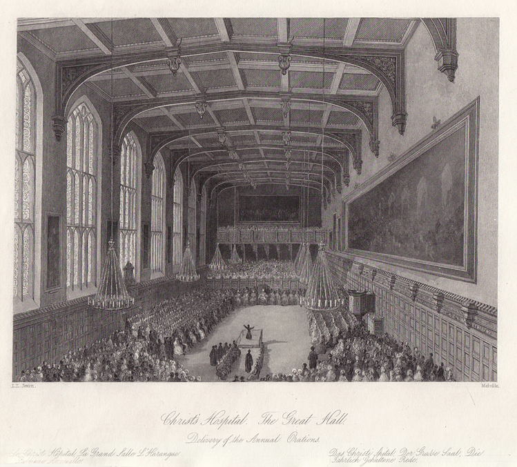 London, Christ's Hospital Great Hall, 1841