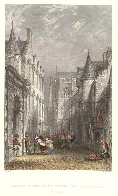 Scotland, Stirling, Castle Wind, Mars Work and Cathedral, 1840