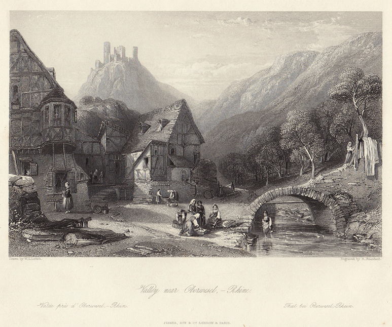 Germany, Valley near Oberwesel, 1841