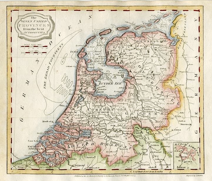 Netherlands (Holland) map, 1807