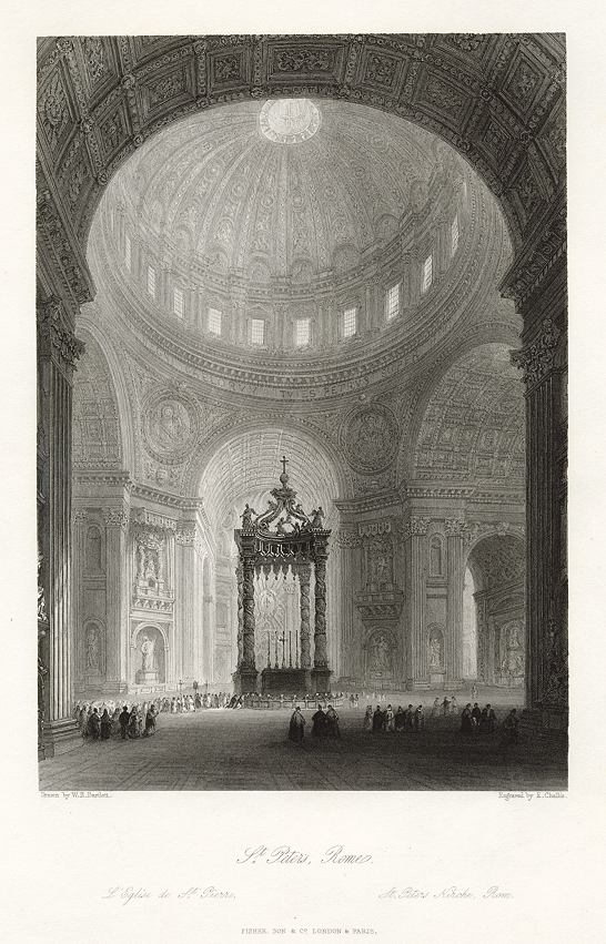 Italy, Rome, St.Peters, 1841