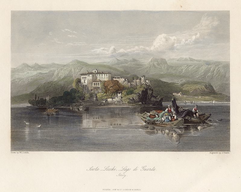 Italy, Lake Garda, Isola Lecchi (Isola di Garda), 1841