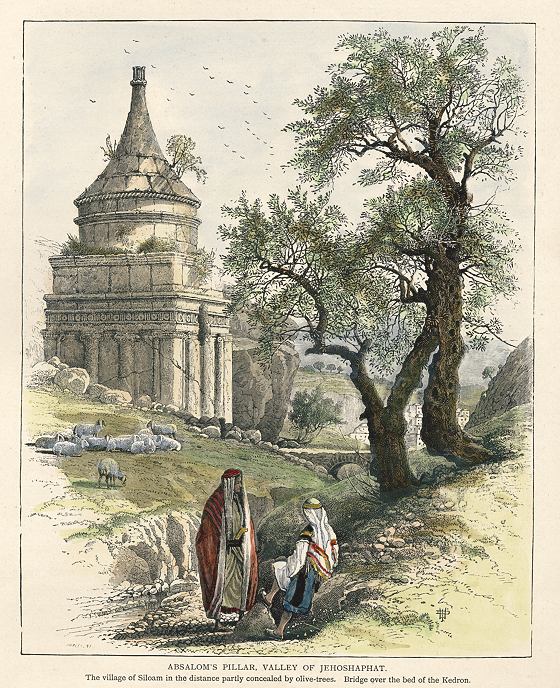 Jerusalem, Absalom's Pillar, Valley of Jehoshaphat, 1875