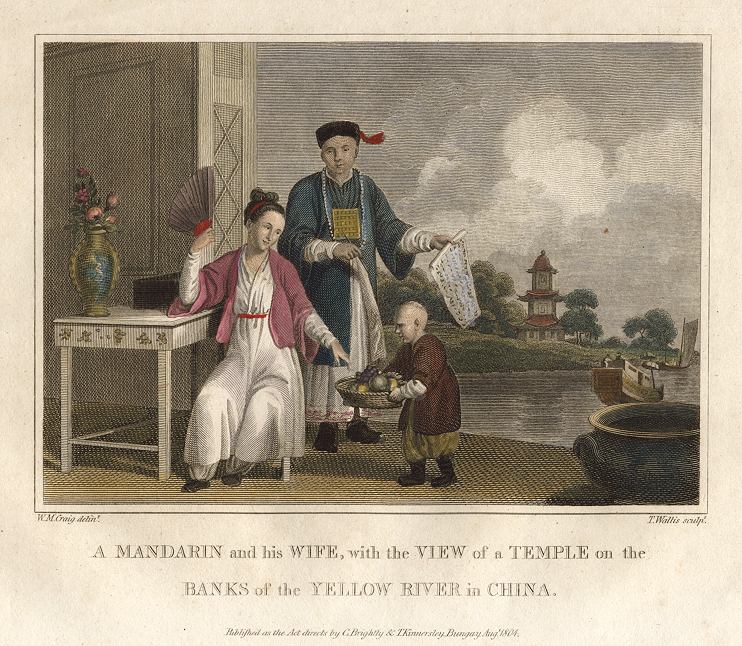 China, Mandarin and Wife, Yellow River, 1807