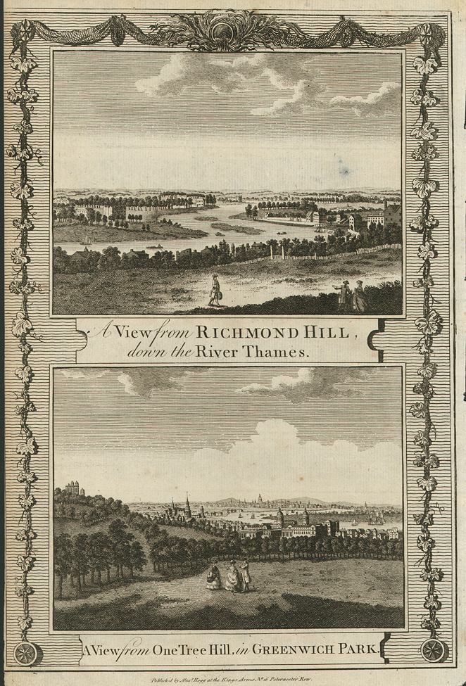 Surrey, Richmond Hill and London from Greenwich, 1784